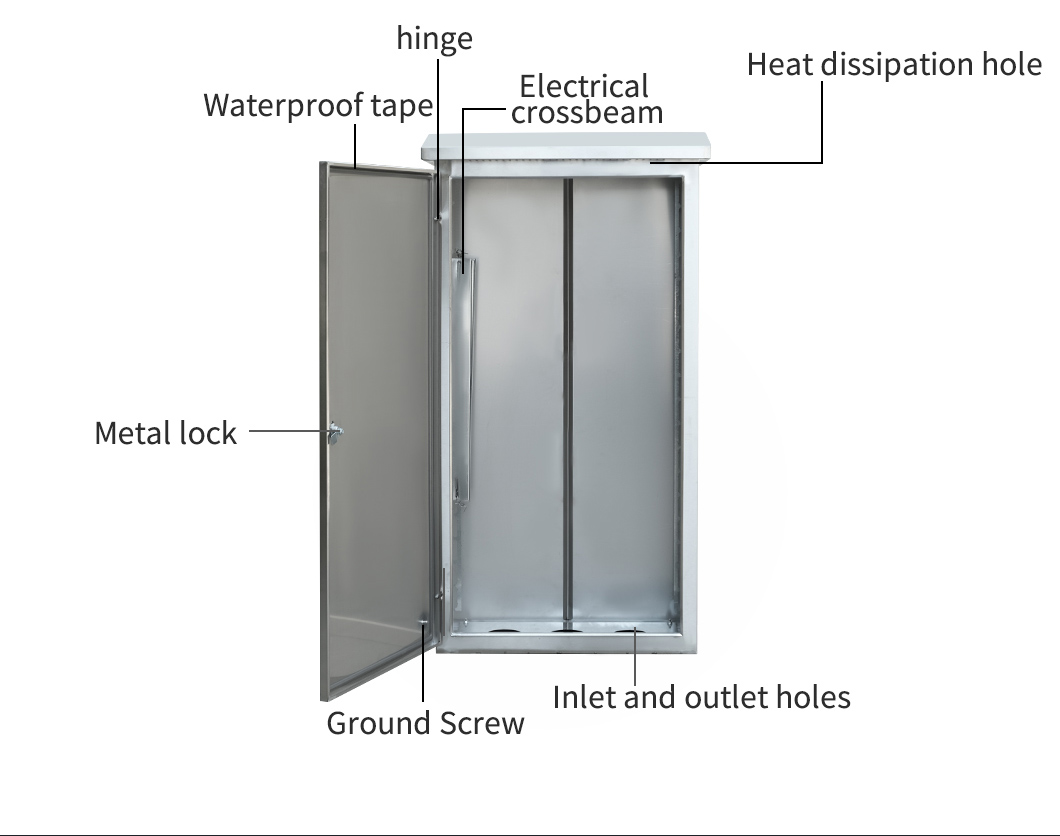 Caja exterior de acero inoxidable con pedestal