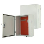 Caja de cargador para vehículos eléctricos con orificios pretroquelados