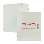 Caja para cargador de vehículos eléctricos con placa de montaje