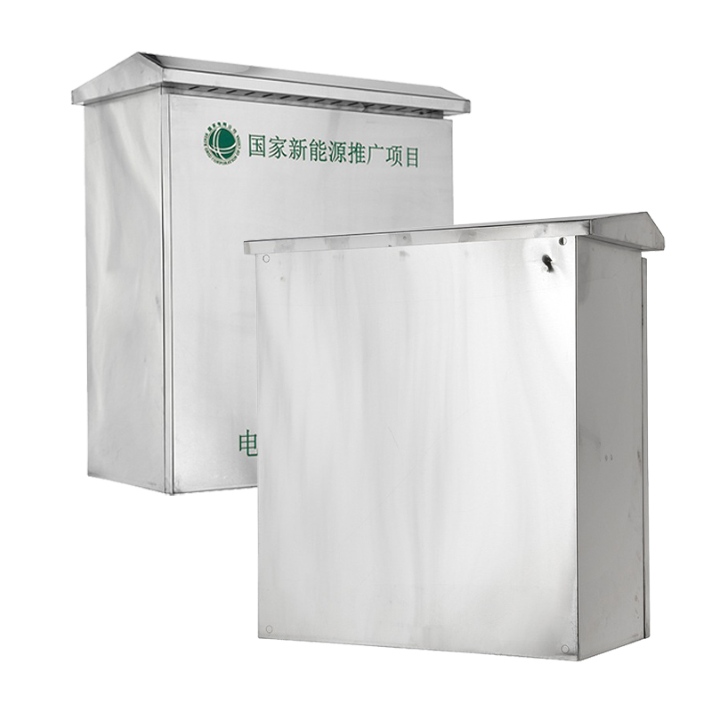 Caja de cargador de vehículos eléctricos de acero inoxidable con orificios pretroquelados