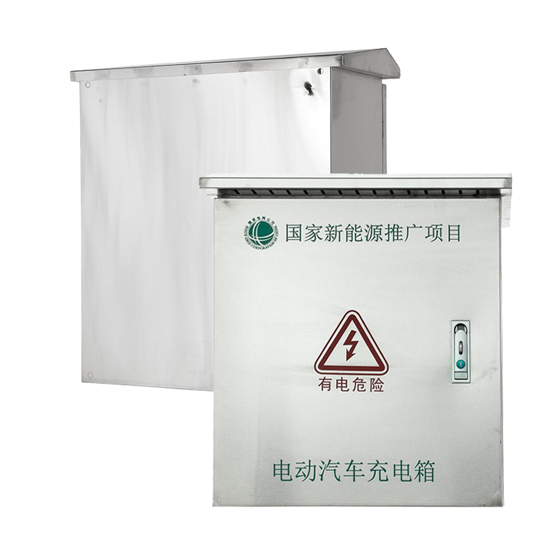 Caja de cargador de vehículos eléctricos de acero inoxidable con placa de montaje