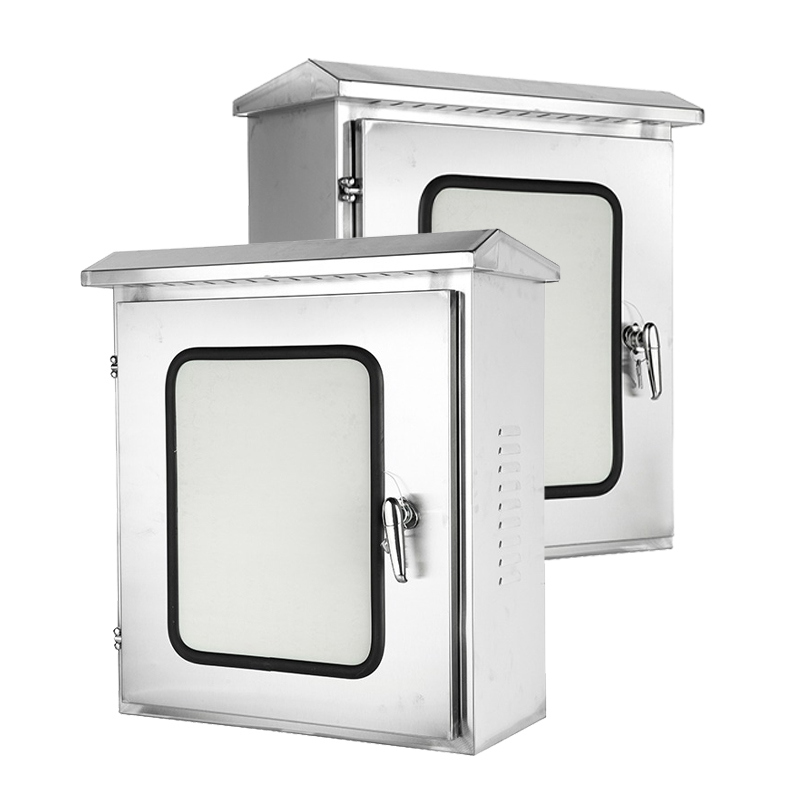 Armario de distribución de acero inoxidable de dos puertas