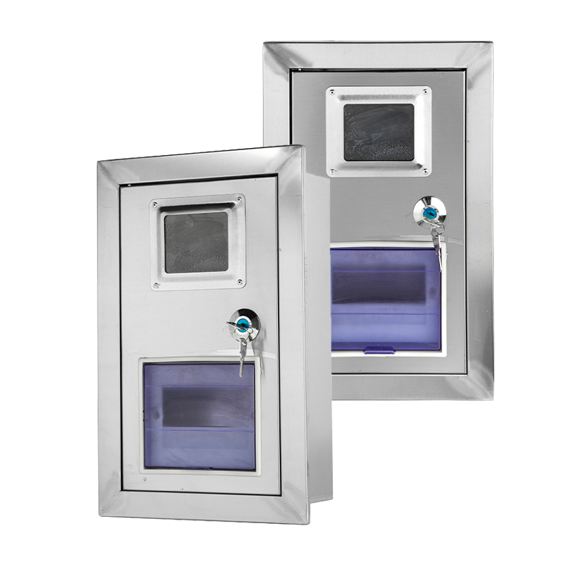 Caja de acero inoxidable para contador de electricidad empotrado en la pared
