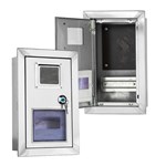 Caja de acero inoxidable empotrable para multímetro