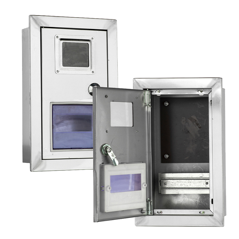 Caja de conexiones mural de acero inoxidable para contador
