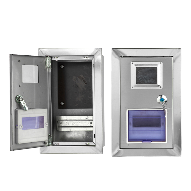 Medidor monofásico con caja mural de acero inoxidable