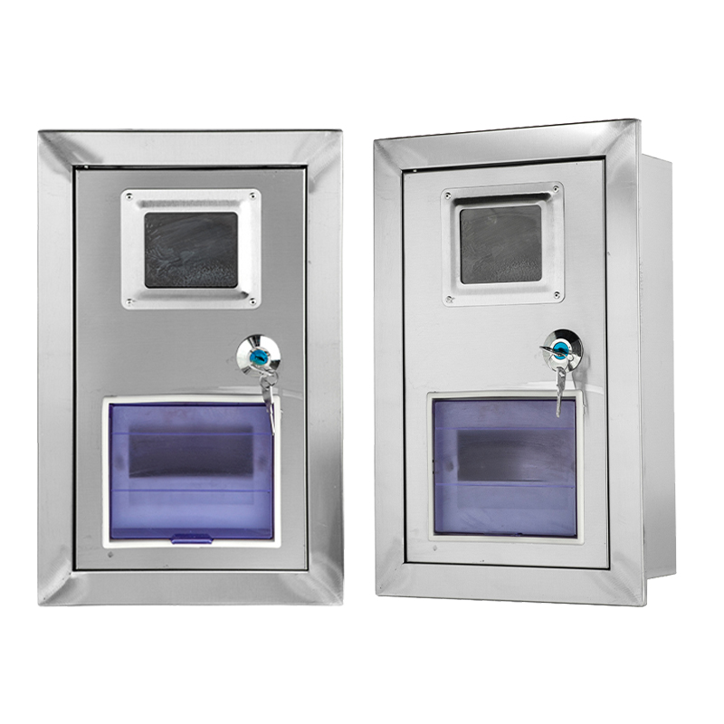 Caja de contador de acero inoxidable para montaje en pared IP54