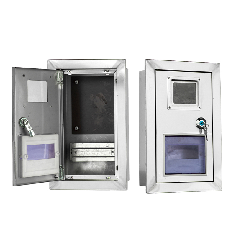Caja de contador de acero inoxidable para montaje en pared de alta calidad