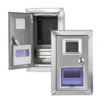 Caja de medidor empotrada en pared de acero inoxidable para exteriores