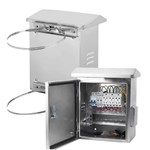 Caja de monitoreo exterior con conexión a tierra